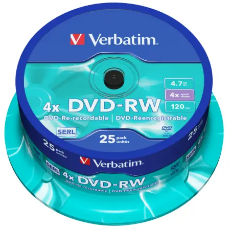 Verbatim DVD-RW | 4.7 GB | x4 | 25szt-3833269